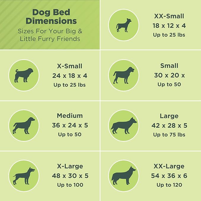 Large - 42 x 28 x 5 - Blueberry Premium Organic Hemp Dog Bed - Organic Latex Fill - Removeable Cover