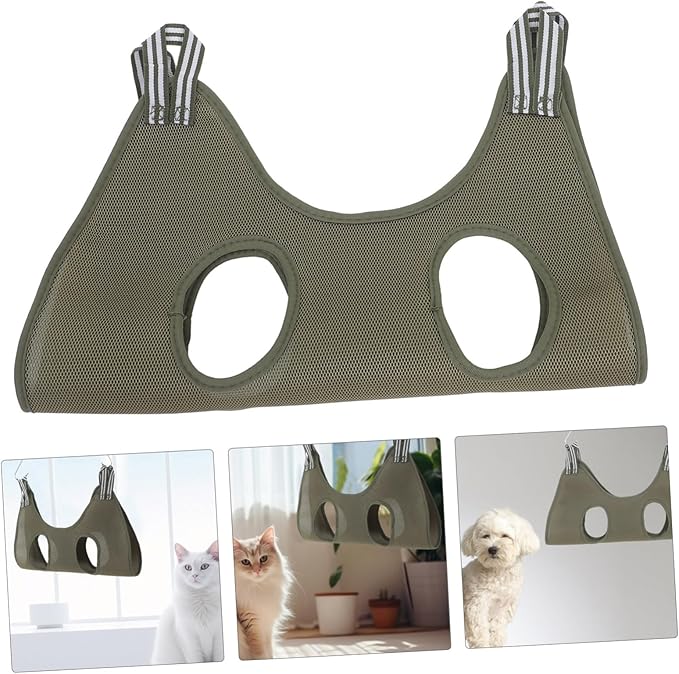 Milisten Animal Grooming Hammock Pet Sling for Cats Dogs Space-Saving Wall Door Mount Elegant Design for Various Home Decor Styles