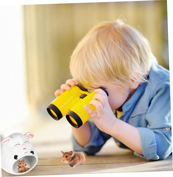 Small Pet Ceramic Hamster Hideout House Wear-Resistant Guinea Pig Resting Bed Safe Cool Animal Nest for Hamsters Chinchillas and Small Pets Comfortable Soothing Hideaway