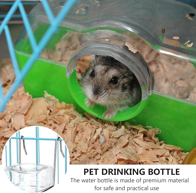 BESTonZON 2pcs 350ml Plastic Pet Water Feeder Bunny Water Fountain Hanging Small Animal Drinking Bottle