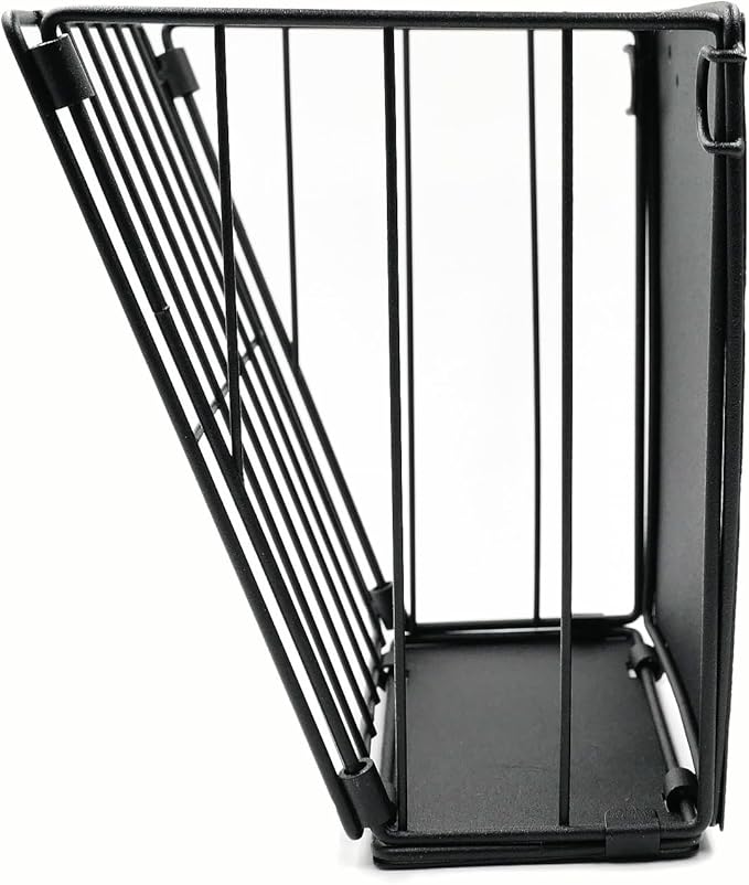Black Metal Rabbit Foldable Hay Feeder - Hay Rack Holder for Bunny, Rabbit Accessories and Supplies (Black)