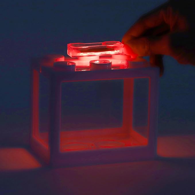 Mini Aquarium Light 0.5-2 Gallon Desktop Aquarium Red USB LED Light