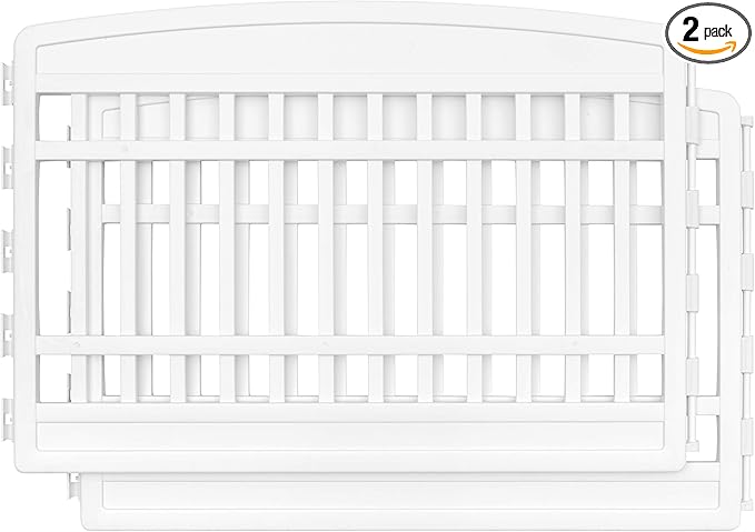 IRIS USA 24" 2-Panel Add-On Panels, Pet Dog Puppy Playpen, Foldable, Customizable, White