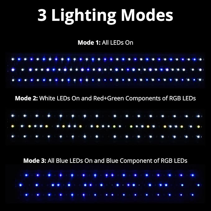 NICREW 24W Saltwater Aquarium Light, Marine LED Reef Light for Corals, Programmable Timer Controller, 24 to 30-Inch | Balanced Blue and Full Spectrum for Soft/LPS Corals, Day + Night Cycle with Sunrise/Sunset Simulation, Extendable Brackets