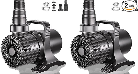 WaterRebirth (7000GPH-320W, UL listed) Large Fountain Submersible Water Pond Sump Pump Aquarium Electric Waterfall Pump Outdoor PS- 7000 (Pack of 2)
