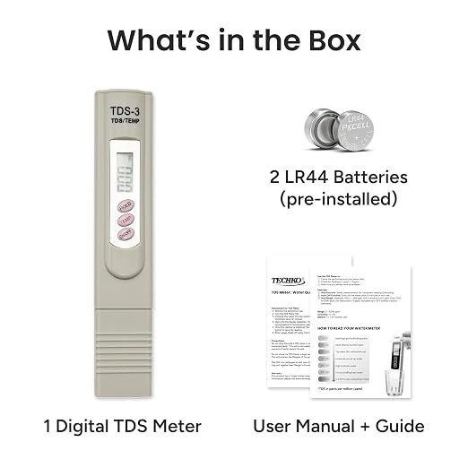 Water Quality Tester, Portable Digital TDS Meter (0-9990 ppm) for Drinking Water, Aquariums, Pools, Spas, Hydroponics & Filtered Water with LCD Display & Thermometer
