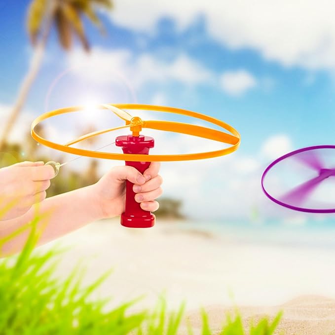 Battat – Flying Disc Toy – 2 Launchers & 4 Discs – Helicopter Playset – Outdoor Toys for Summer – 3+ Years– Skyrocopter