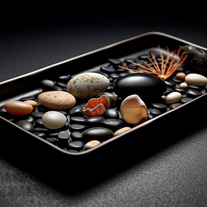 FANTIAN 10 lbs Small Black Pebbles for Indoor Plants. 3/8 inch Decorative Black River Rocks for Succulent Potted Plant, Vase, Landscaping and Outdoor Garden Rocks