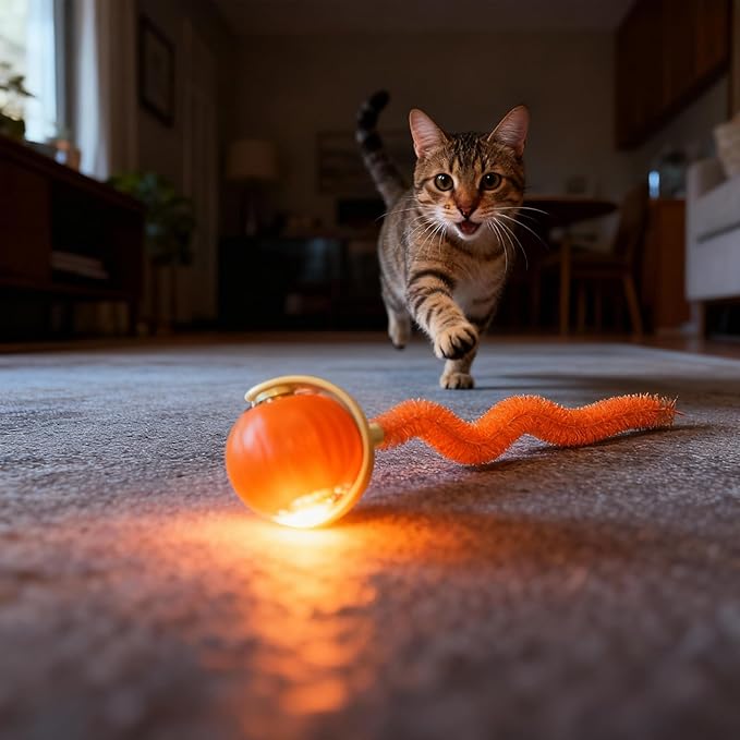 Interactive Cat Toys for Indoor Cats,2 Automatic Moving Kitten Toys,Cat Toys for Bored Indoor Adult Cats,Smart Rechargeable Cat Enrichment Toys for Small/Medium/Large Cats to Keep Them Busy, Cat Balls