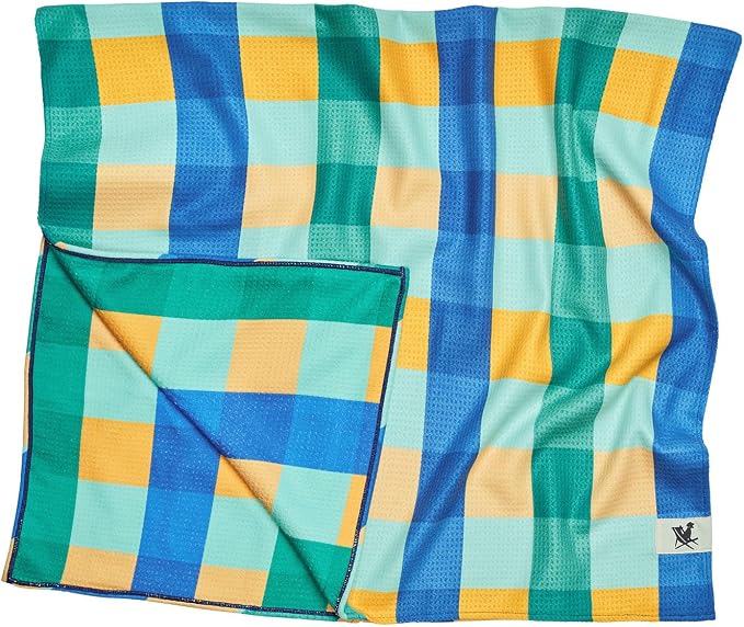 Dock & Bay Pet Towel - Super Absorbent & Quick Drying Dog Towels with Bag - 100% Recycled - Puppy Plaid, Large (120x70cm, 47x27)