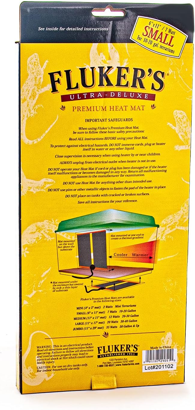 Fluker Labs Under Tank Heater Mat - Small, 6 Inch x 11 Inch
