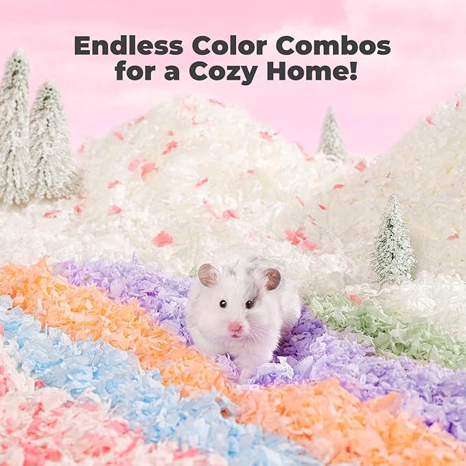 mini&moe Guinea Pigs Bedding Hamster Bedding: Moisture Absorbent and Dust-Free Natural Paper Small Pet Bedding - for Guinea Pigs, Hamsters, and Rabbits, 12 Liters