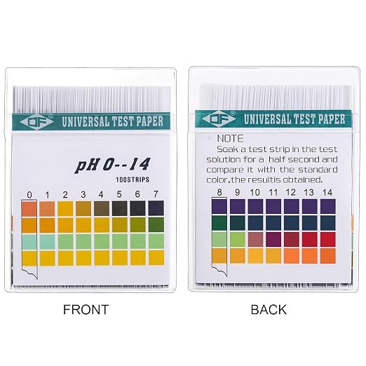Hicarer 400 Strips Plastic pH Test Strips, Universal pH 0-14, Litmus Test Paper with Storage Case for Water Liquid Saliva Urine Soil Testing Pet Food and Diet Monitoring