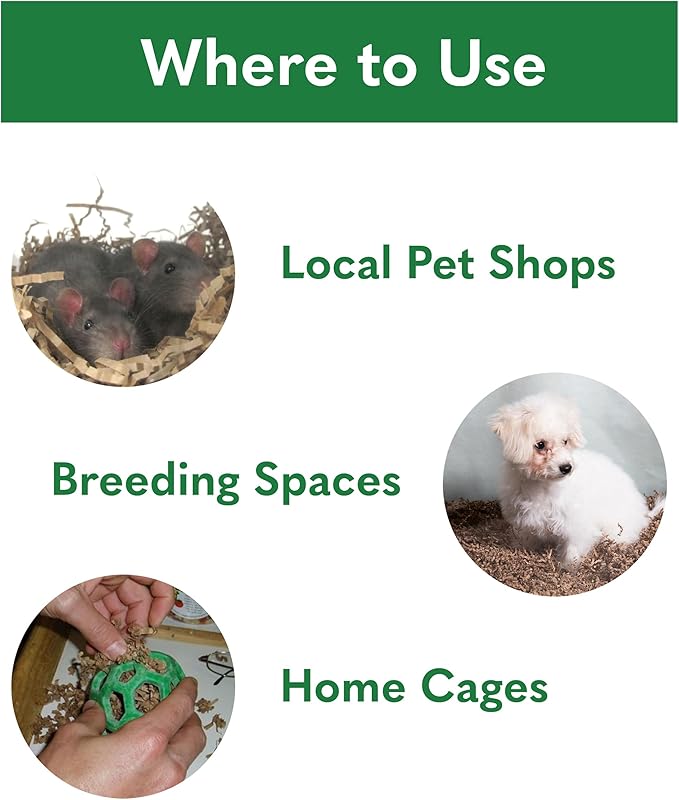 ECO BEDDING 99% Dust Free Paper Bedding for Small Pets and Birds, Odor Control, 1.5 lb (Expands to 30 L)