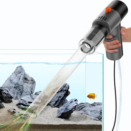 Electric Aquarium Gravel Cleaner - High-Pressure Fish Tank Cleaner with Gravel Vacuum for Aquarium, 6-in-1 Multifunction Aquarium Vacuum Gravel Cleaner with Water Changer & Sand Filter