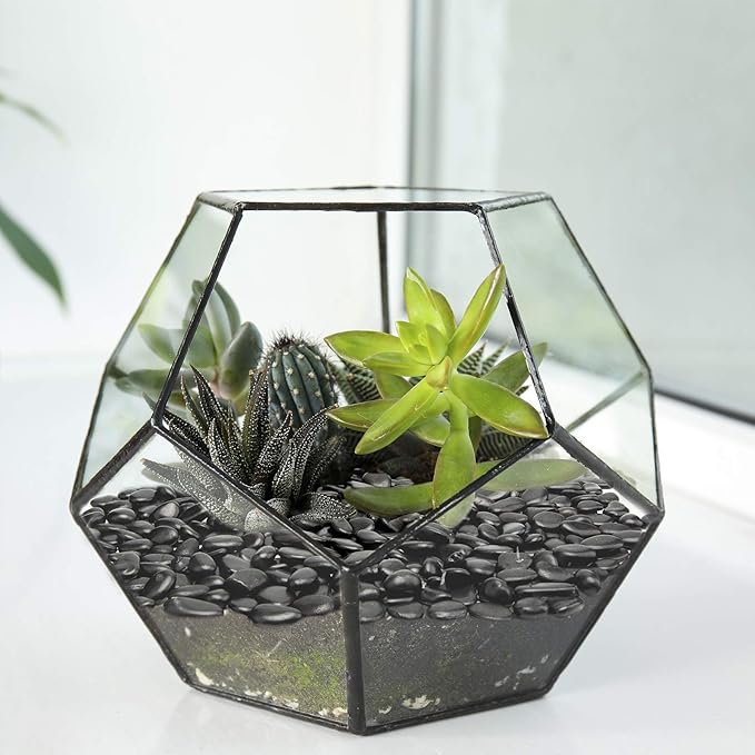 Black Small Decorative Pebbles - Gravel River Rock,Natural Polished Decorative Stones 3/8" Gravel Size,Pebbles Gravel for Bamboo Plants,Succulent,Home Decor,Landscaping,Vase Fillers and More.