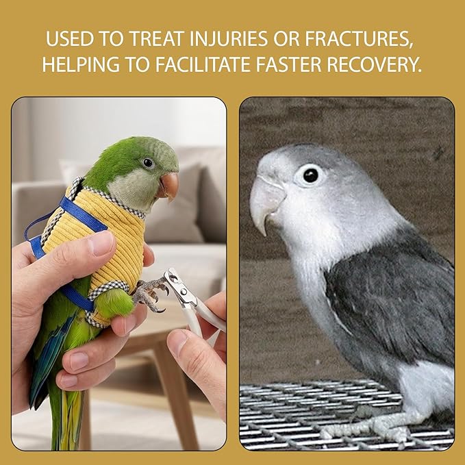 Bird Harness, Bird Diaper and Parrot Diaper for Pet Birds, Comfortable Fabric Design, Easy to Use Bi-rd Leash for Outdoor Activities, Durable and Secure Bird Walking Accessory