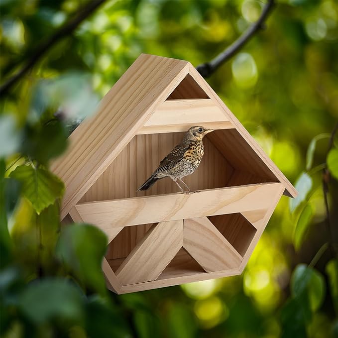 Weysat Cedar Dove Nesting Box Pigeon House Wooden Bird Nest Box for Mourning Dove Bird Pigeon Outside Nesting and Roosting Platform Birdhouse Outdoors Garden Decoration