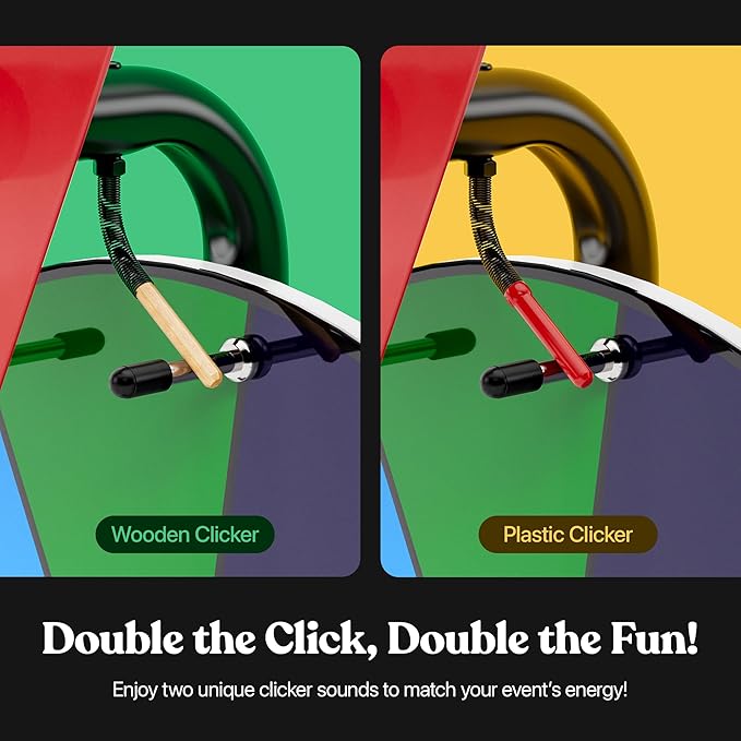 T-SIGN 12 Inch Heavy Duty Spinning Prize Wheel - 10 Slots Color Tabletop Roulette Spinner Wheel of Fortune - Spin The Wheel with Dry Erase Marker and Eraser Win The Fortune Spin Game for Trade Show