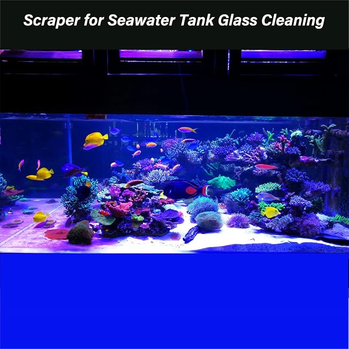 Vimvins Algae Scraper for Glass Aquarium,Aquarium Razor Scraper with 10 Replaceable Blades,Aquarium Cleaning Tools.