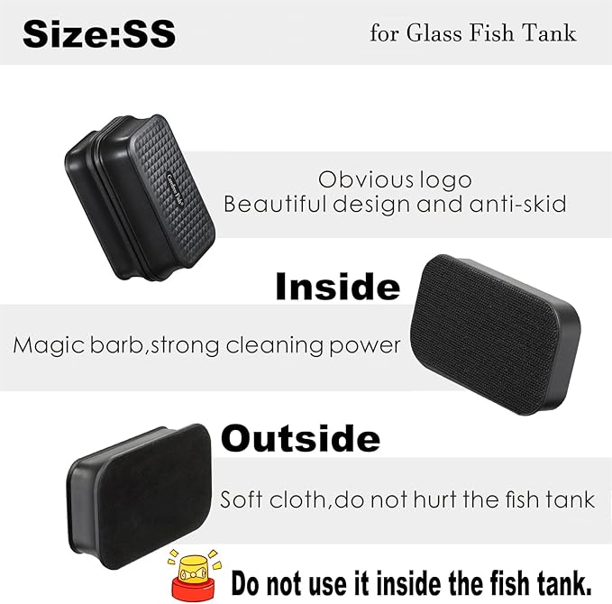 Carefree Fish Aquarium Super Strong Small Magnetic Cleaner for Glass Fish Tank Magnet Brush Floating