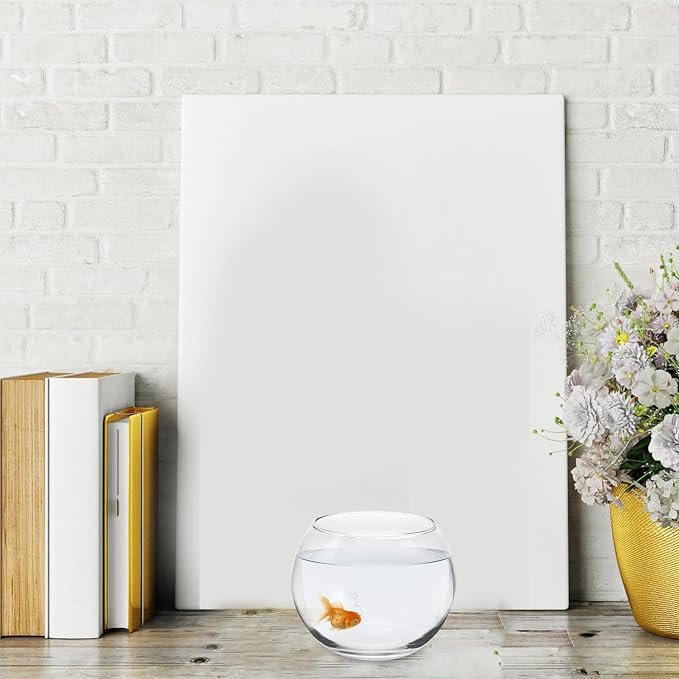 Baluue Round Glass Fish Bowl 4.72 X 3.54 in Clear Bubble Bowl for Fish Plants Flowers Shells and Crafts Desktop Decorative Vase Terrarium for Home Office Shelf