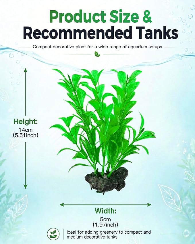 3pcs Artificial Aquarium Plastic Plants Betta Fish Tank Foreground Decor | Aquarium Silk Plants for Betta Fish Tank Plastic Aquatic Water Grass Foreground Decor Fish Tank Decorations