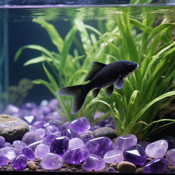 0.96LB Natural Amethyst Aquarium Gravel Vase Filler Crushed Crystal Quartz Succulent Rocks Fish Tank Decor Pebbles Bulk Polished Irregular Shaped - Amethyst