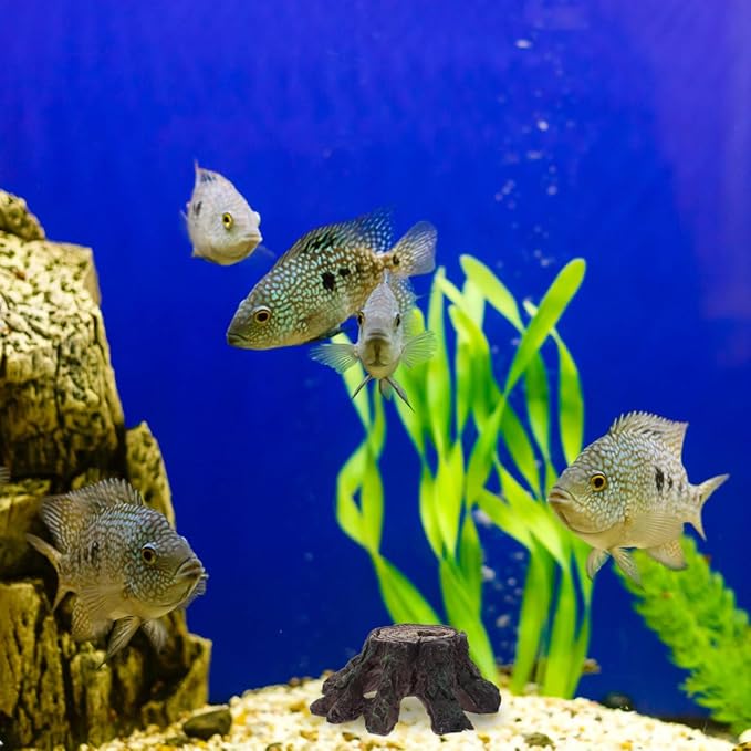 balacoo Resin Tree Trunk Ornament Aquarium Driftwood Ornament for Fish Tank Accessories Betta Fish Tank Decor Turtle Rockery Natural Look Aquarium Decoration