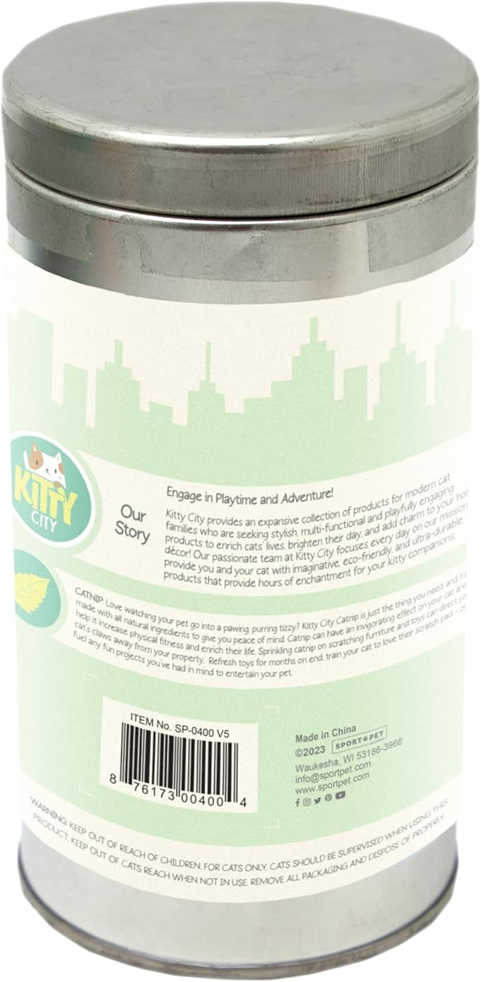 Kitty City Cat Premium Natural Catnip Collection, Catnip Tin