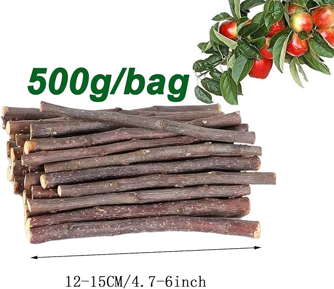 ANDES Natural Apple Sticks 18oz(500g) Small Animals Molar Wood Treats Toys Chinchilla Guinea Pig Hamster Rabbit Gerbil Parrot Bunny and Small Animals Chew Stick Toys Treats