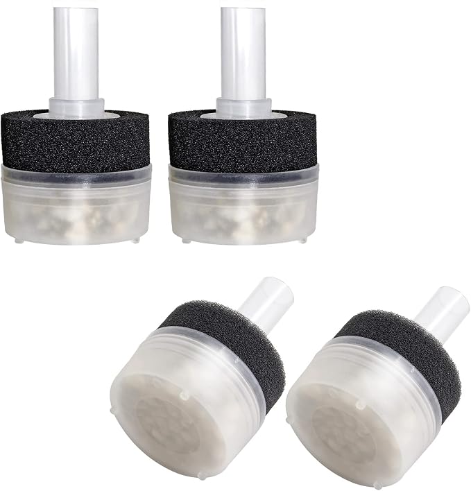 4 Pcs Small Sponge Filters for Aquarium, Up to 5 Gallon | Air-Driven Mechanical Filter, Fish Tank Accessory for Shrimp/Betta/Goldfish