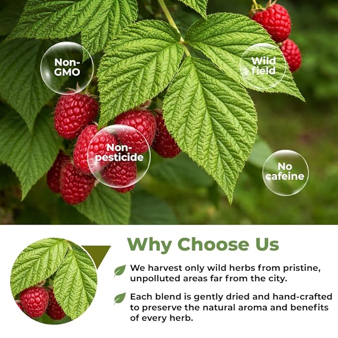 4 oz. Raspberry Leaf Tea Rasberry Leaf Herbs (Rubus Idaeus Folium) - 113g Rasberry Leave Tea Hojas De Frambuesa