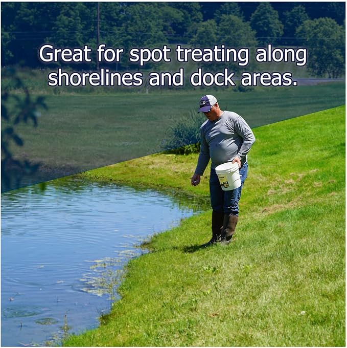 Muck Remover Pellets 5 lb (10 Scoops) | Pond Tablets Treat 1.25 Acres | Lake Muck Remover, Pond Sludge Reducer | Farm Pond Treatment