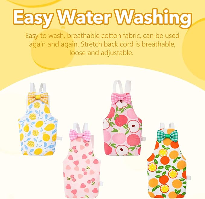 4Pcs Bird Diaper - Cute Pet Bird Diaper with Waterproof Inner, Reusable Flight Suit for Cockatiel Parakeet (Medium)