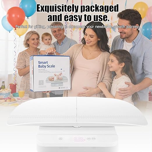 Baby Scale & Pet Scale with 60cm Tray, 330lb-150kg Digital Scale for Newborn, Puppy, Cat, Dog & Adult, Includes Tape Measure, Puppy Collar & Record Card, Hold/Tare Function,5 Unit Conversions