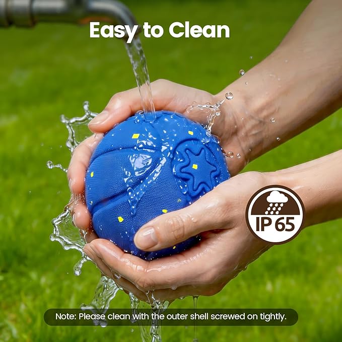 Invengo Interactive Dog Ball, Automatic Rolling Dog Toys with 3 Play Modes, E-TPU Material Dog Balls, IP65 Waterproof Interactive Dog Toys for Medium Dogs(Blue)