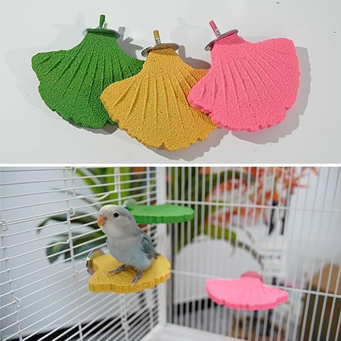 Bird Perch Stands for Cage Parrots Perch Platform Parrots Chewing Toy Bird Beak Grinding Stone Foot Clawing Trimmer Foot Claws Trimmer