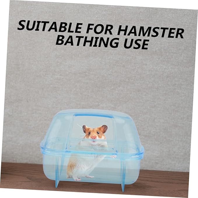 Sosoport Hamster Bath House Chinchilla Dust Bath House for Toy Hamsters Small Pet Shower Basin Bathroom for Little Animal Random Color
