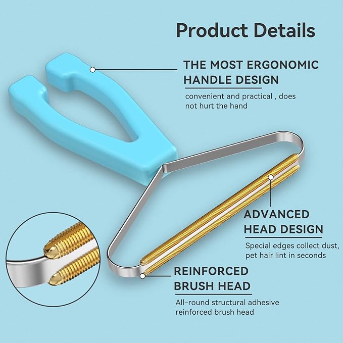 Pet Hair Removal Tool,Pet Hair Remover, Dog and Cat Hair Remover,Lint Remover 3-Pack,Lint Brush,Fabric Shaver for Carpets,Car Cushions,Sofas,Pet Beds,Furniture & Rug