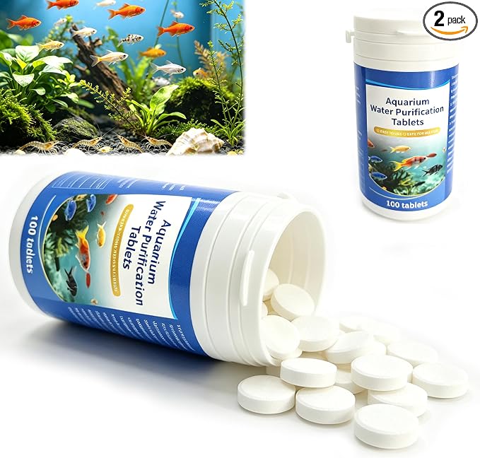 Aquarium Water Purification Tablets - Clear Turbidity (2) | Clears Cloudy Water from Any Fish Tank, Safe for All Aquatic Life, Ideal for Regular Maintenance