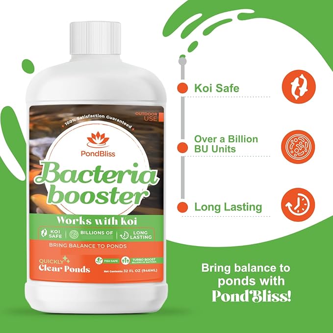 Beneficial Booster - Concentrated with Billions of Microbes, Pond Starter and Treatment for Dirty and Smelly Water - 32oz