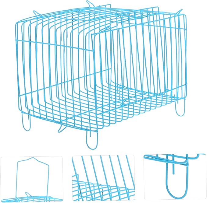 Milisten Portable Bird Carrier Travel Cage Lightweight Handheld Wire Cage for Small Birds Parrots Conures Cockatiels Breathable Design Outdoor Use 7.00X5.31X5.11 Inch