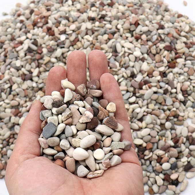 Earth Color Rocks for Plants & Planters, Decorative Pebbles, 1/5", 10 lb