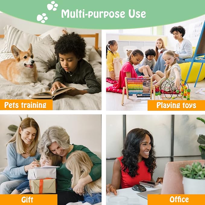 FINEST+ Voice Recording Button for Communication Pet Training Buzzer,30 Second Record&Playback Dog Toy,Voice Recording Clicker for Cat,Puppy,Pet Trainin,Funny Gift for Study Office Home 8Pcs
