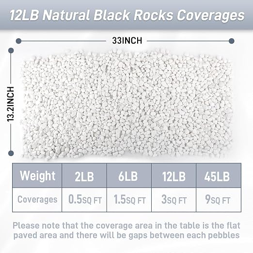 Mulctun 12Lb White Rocks for Plants, 1/4"-3/4" White Pebbles, Decorative Stones for Vases, Small Aquarium Gravel for Fish Tank Garden Rocks for Potted Plants & Home Decor