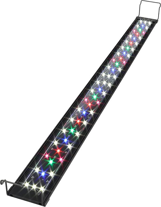 WaterRebirth Ultra-Slim Full Spectrum LED Aquarium Light with Adjustable Brackets,1250LM 30W for 36Inch to 42Inch Fish Tank Lighting Fresh Water