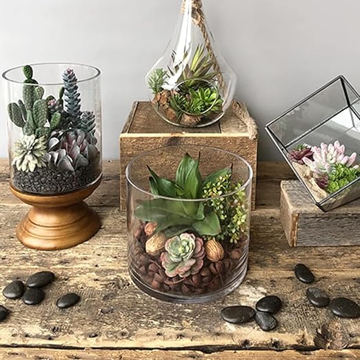 Black River Rocks for Plants 11.25 LB Small Decorative Pebbles 1"-1.5" Polished Stones Smooth Aquarium Gravel for Fish Tank Vases Indoor Planters Outdoor Landscaping Garden (180oz)