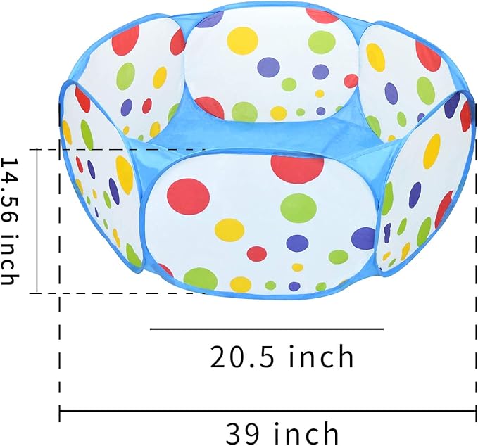 WishLotus Small Animal Playpen, Portable Outdoor Pet Exercise Fence Pop-Up Metal Wire Yard Fences, Foldable Pet Tent Play Pen for Guinea Pig, Hamster, Chinchillas and Hedgehogs, Rabbits (Blue)