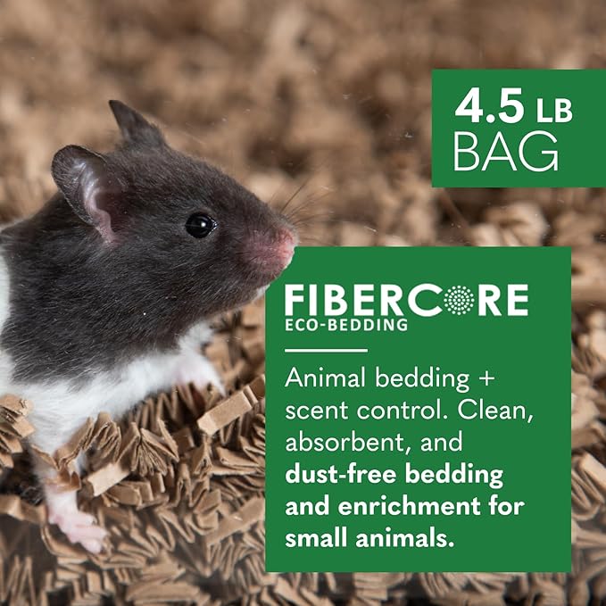 ECO Bedding 99% Dust Free Paper Bedding for Small Pets, Eco Natural Bag, 4.5 lb (Expands to 125 L)